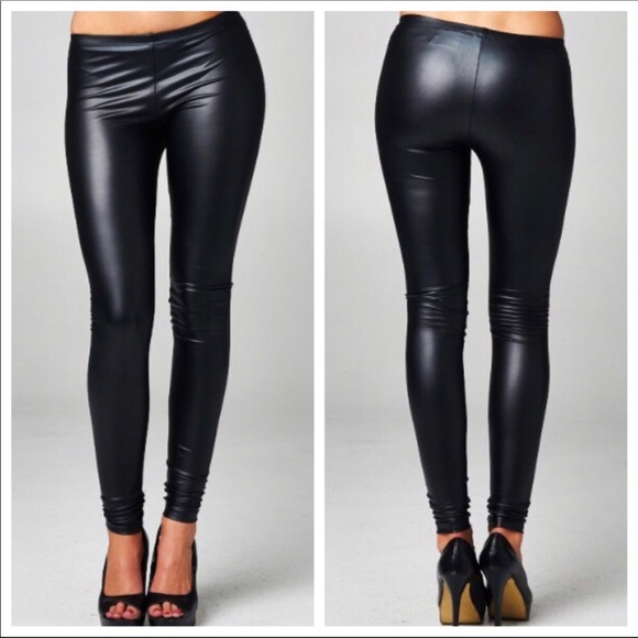 🍁New🍁Vegan Leather leggings - Picture 4 of 7